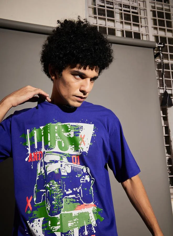 Mascln Sassafras Dust Graphic Print Oversized T-Shirt